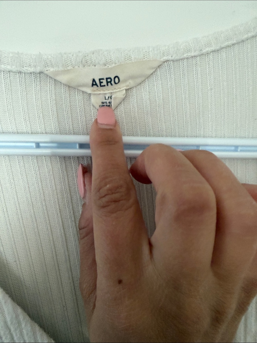 Aeropostale Cream Ribbed Button-Up Sweater - Picture 2 of 3